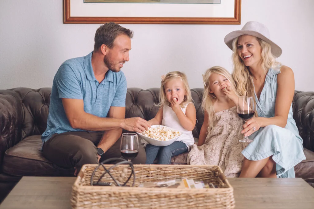 Family enjoying quality time together at a Kentina Hospitality vacation rental in Temecula Valley