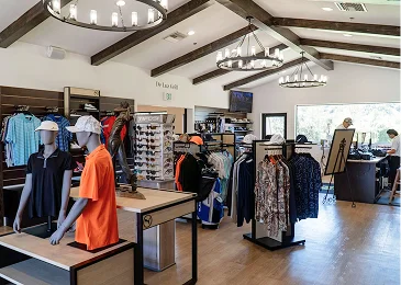Golf pro shop featuring apparel, accessories, and equipment inside a championship golf club in Temecula Valley with a welcoming retail and hospitality experience