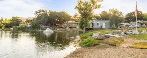 Waterfront cottage retreat with private beach access and scenic lake views in Temecula Valley surrounded by natural landscapes and outdoor recreation opportunities